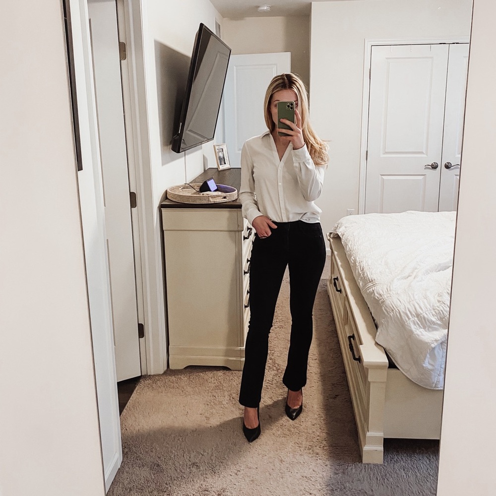 Black Boot-Cut Jeans
